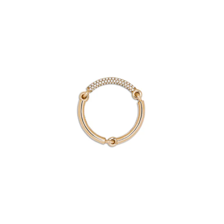 Lyra Ring | 2.5mm | 1/3 Pave | Yellow Gold