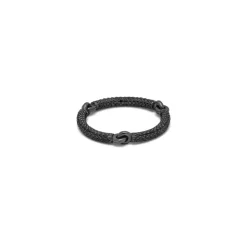 Lyra Ring | 2.5mm | Full Pave | Black Gold