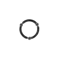 Lyra Ring | 2.5mm | Full Pave | Black Gold