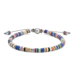 Malli Bracelet | Blue Pattern | Sterling Silver