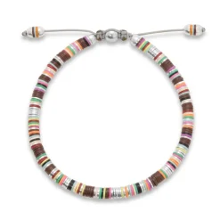 Malli Bracelet | Dark Brown Pattern | Sterling Silver