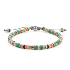 Malli Bracelet | Green Pattern | Sterling Silver