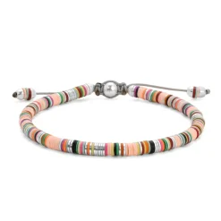 Malli Bracelet | Light Pink Pattern | Sterling Silver