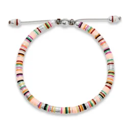 Malli Bracelet | Light Pink Pattern | Sterling Silver