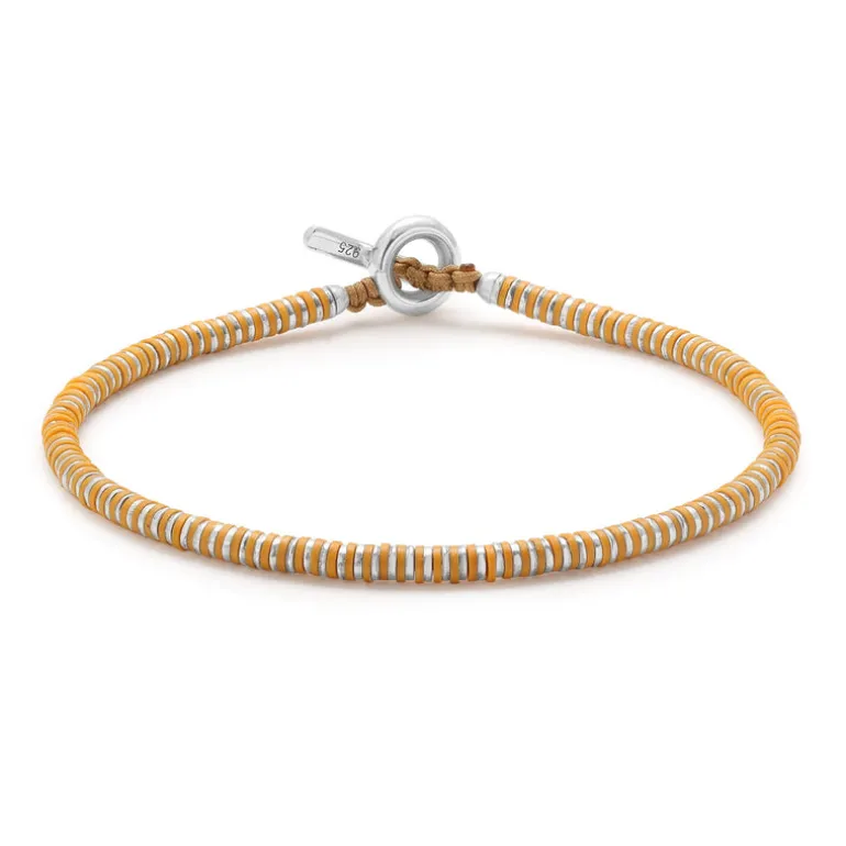 Mini Katta Bracelet | Light Orange | Sterling Silver
