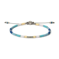 Mini Rizon Bracelet | Light Blue Pattern | Sterling Silver
