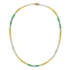 Mini Rizon Necklace/Bracelet | Green Pattern | Yellow Gold