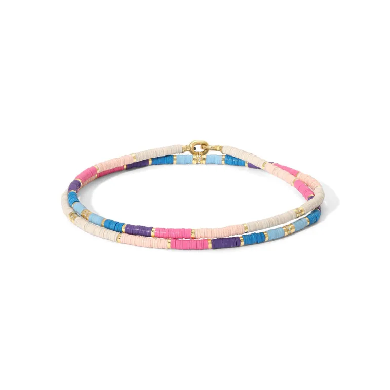 Mini Rizon Necklace/Bracelet | Pink Pattern | Yellow Gold