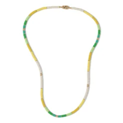 Mini Rizon Necklace/Bracelet | Green Pattern | Yellow Gold