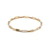 Monolinka Bracelet | 4mm | Pave I Yellow Gold