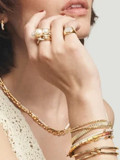 Monolinka Bracelet | 4mm | Pave I Yellow Gold