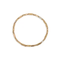Monolinka Bracelet | 4mm | Pave I Yellow Gold