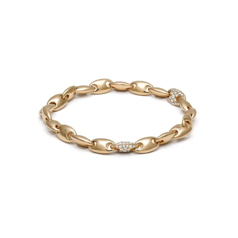 Neo Bracelet | 7mm | Edge Pave | Yellow Gold