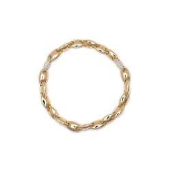 Neo Bracelet | 7mm | Edge Pave | Yellow Gold