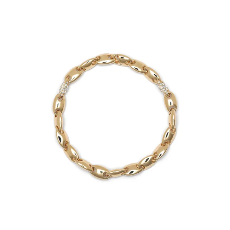 Neo Bracelet | 7mm | Edge Pave | Yellow Gold
