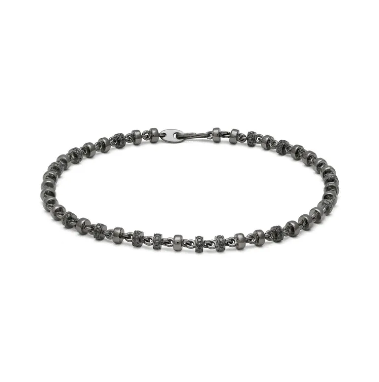 Omni Bracelet | 4mm | Pave | Black Gold