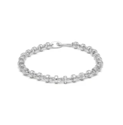 Omni Bracelet | 5.5mm | Pave Detail | White Gold