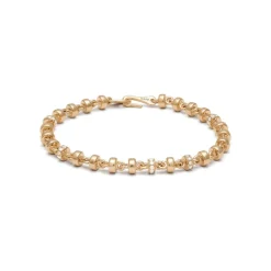 Omni Bracelet | 5.5mm | Pave Detail | Yellow Gold