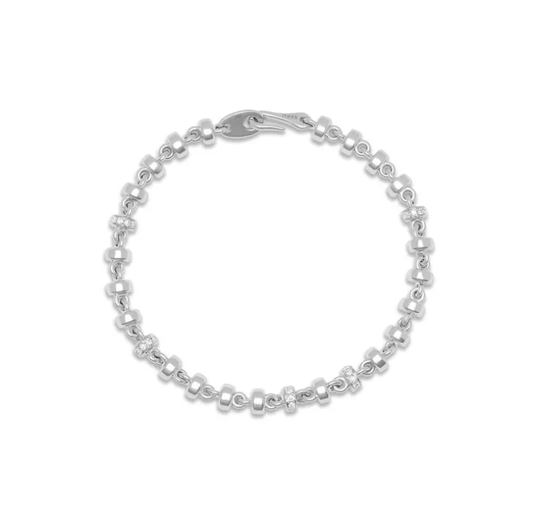 Omni Bracelet | 5.5mm | Pave Detail | White Gold