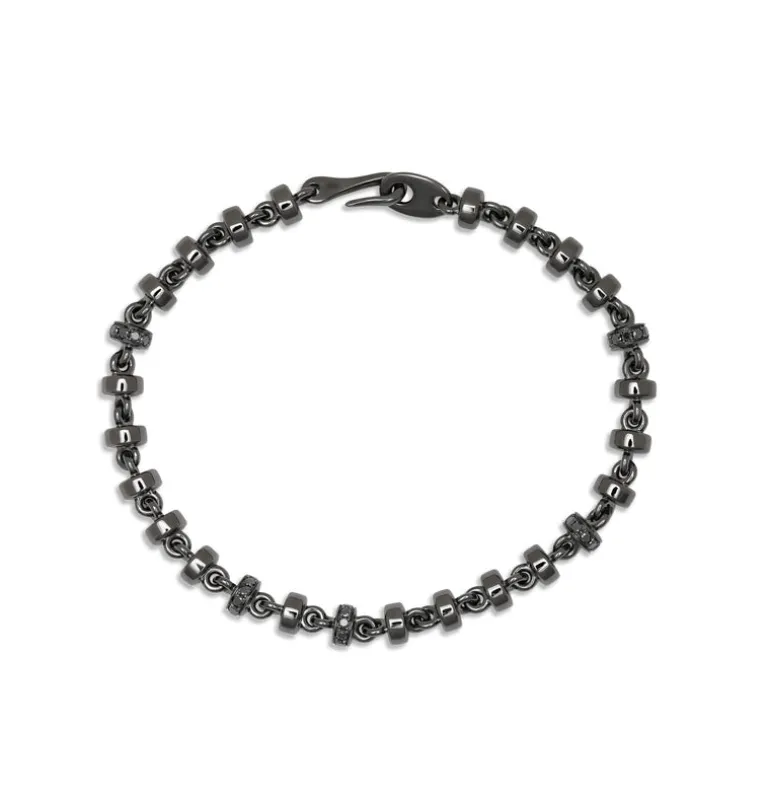 Omni Bracelet | 5.5mm | Pave Detail | Black Gold