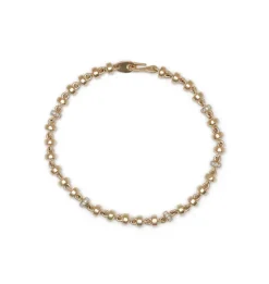 Omni Bracelet | 4.5mm | Pave Detail | Yellow Gold
