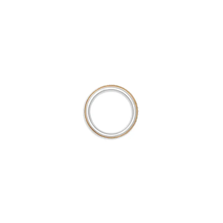 Orb 5.5mm Ring | Pave Detail Mixed Metal