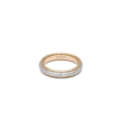 Orb Ring | 4.5mm | Pave Detail | Mixed Metal