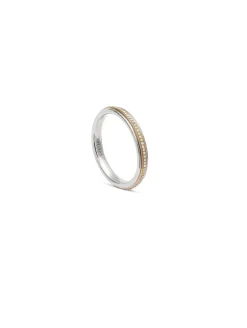 Orb Ring | 3.5mm | Pave Detail | Mixed Metal