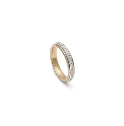 Orb Ring | 4.5mm | Pave Detail | Mixed Metal