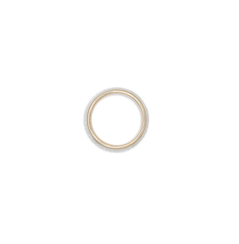 Orb Ring | 4.5mm | Pave Detail | Mixed Metal