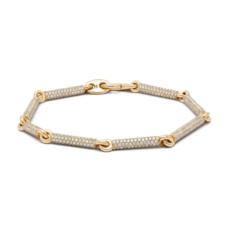Orion Bracelet | Full Pave | Yellow Gold