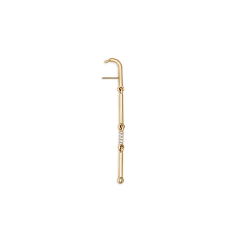 Orion Single Earring | Pave Detail | Yellow Gold