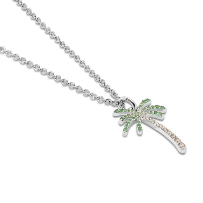 Paradisa Necklace | Pave Detail Tsavorite I White Gold