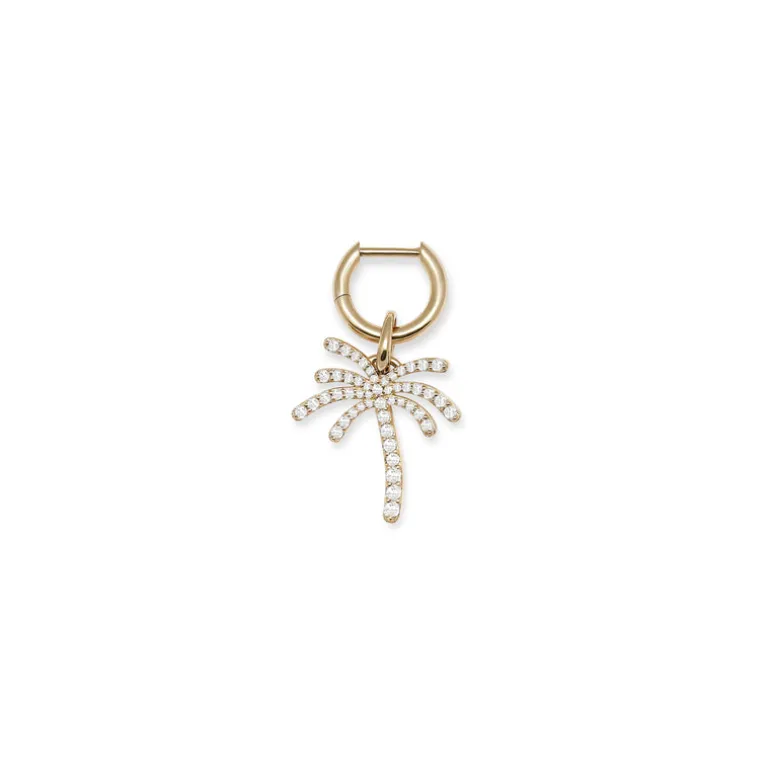 Paradisa Single Earring | Pave | Yellow Gold