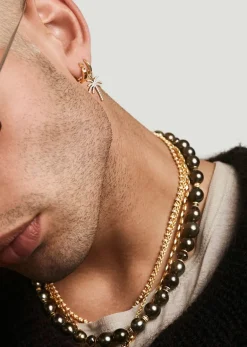 Paradisa Single Earring | Sapphire Pave | Yellow Gold