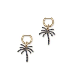 Paradisa Single Earring | Sapphire Pave | Yellow Gold