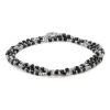 Percep Three Wrap Bracelet | Onyx | Sterling Silver