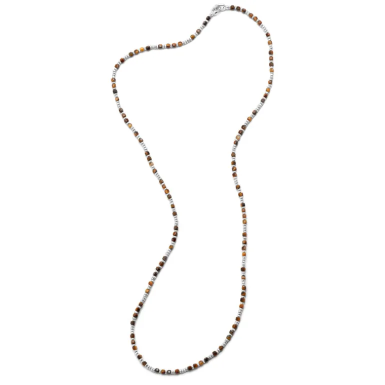 Percep Three Wrap Bracelet | Tiger Eye | Sterling Silver