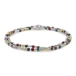Percep Two Wrap Bracelet | Multi Gemstones | Sterling Silver