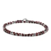 Percep Two Wrap Bracelet | Garnet | Sterling Silver