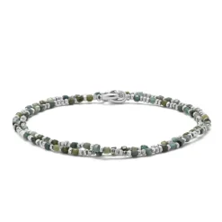 Percep Two Wrap Bracelet | Emerald | Sterling Silver