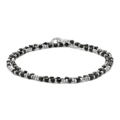 Percep Two Wrap Bracelet | Onyx | Sterling Silver
