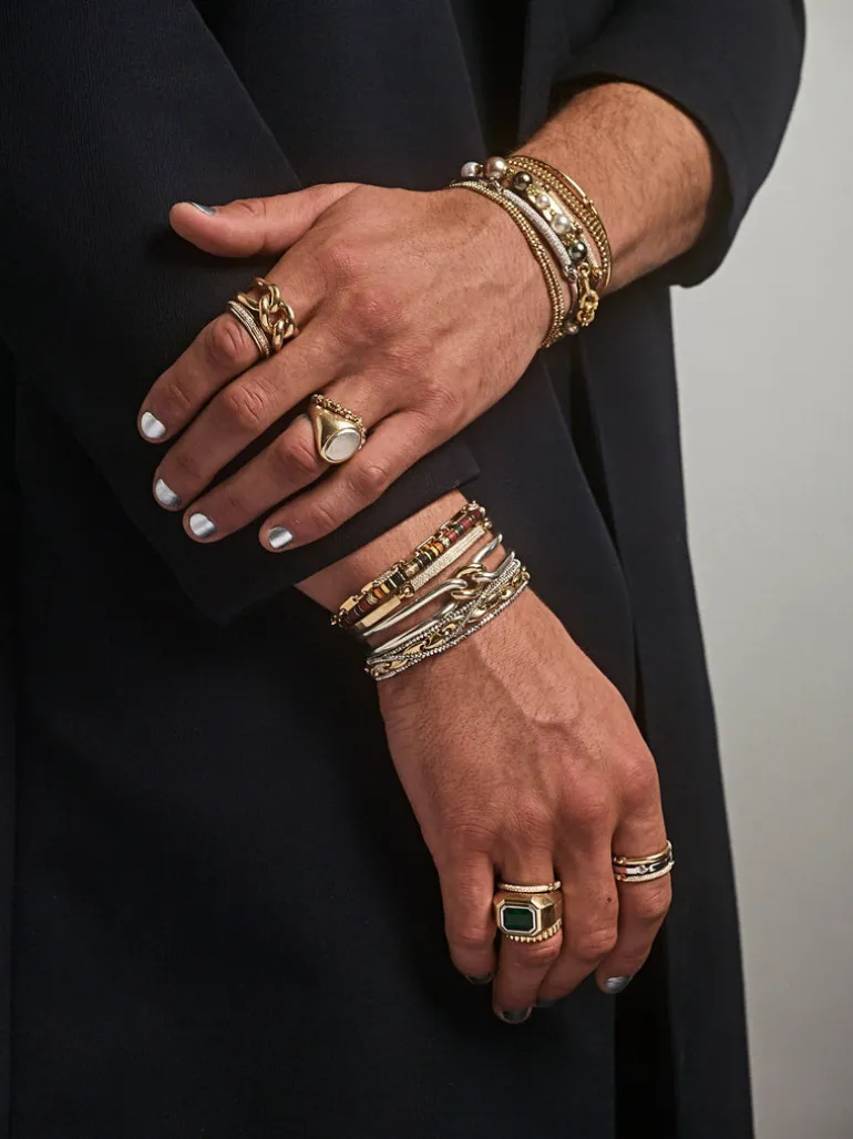 Perihelion Bracelet | 1/3 Pave | Yellow Gold