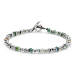 Pilla Bracelet | Green Jade | Sterling Silver