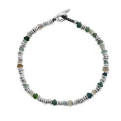 Pilla Bracelet | Green Jade | Sterling Silver