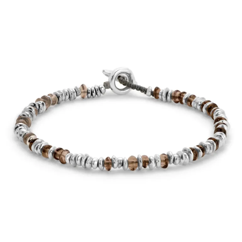 Pilla Bracelet | Smokey Quartz | Sterling Silver