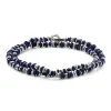 Pilla Two Wrap Bracelet | Lapis | | Sterling Silver
