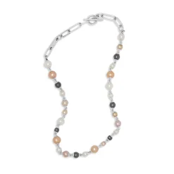 Pina Linka Necklace | Mix Color Pearls | Sterling Silver