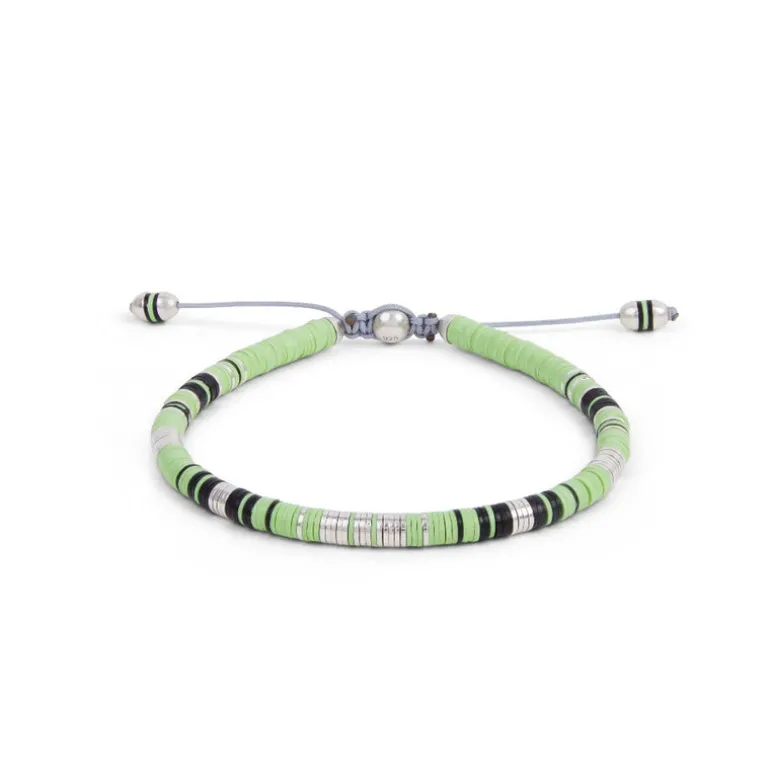 Rizon Bracelet | Lime Green Pattern | Sterling Silver