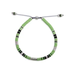 Rizon Bracelet | Lime Green Pattern | Sterling Silver